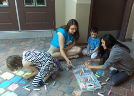 Mother's Day Chalk Drawing