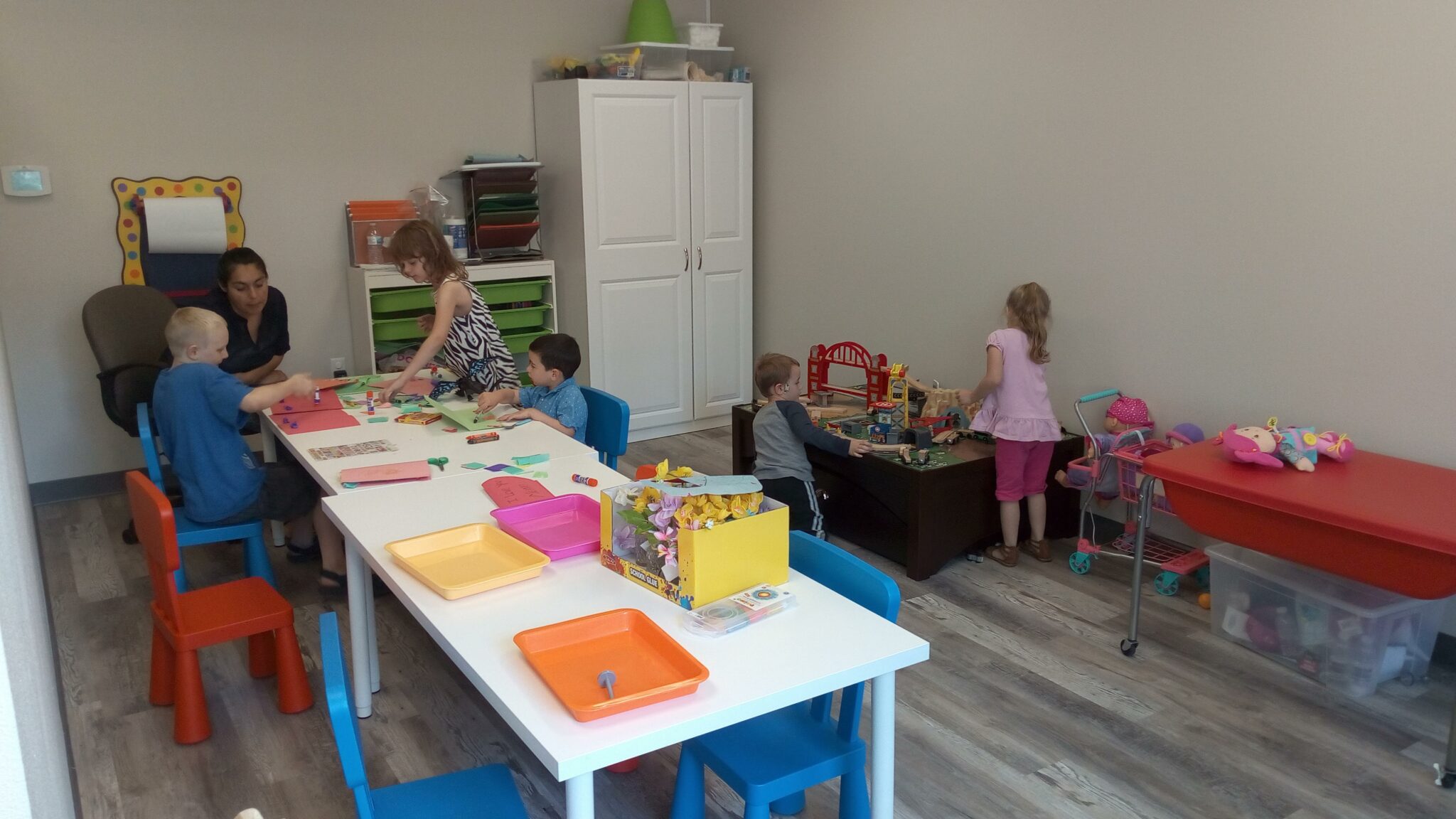 Children playing in the Imagination Station