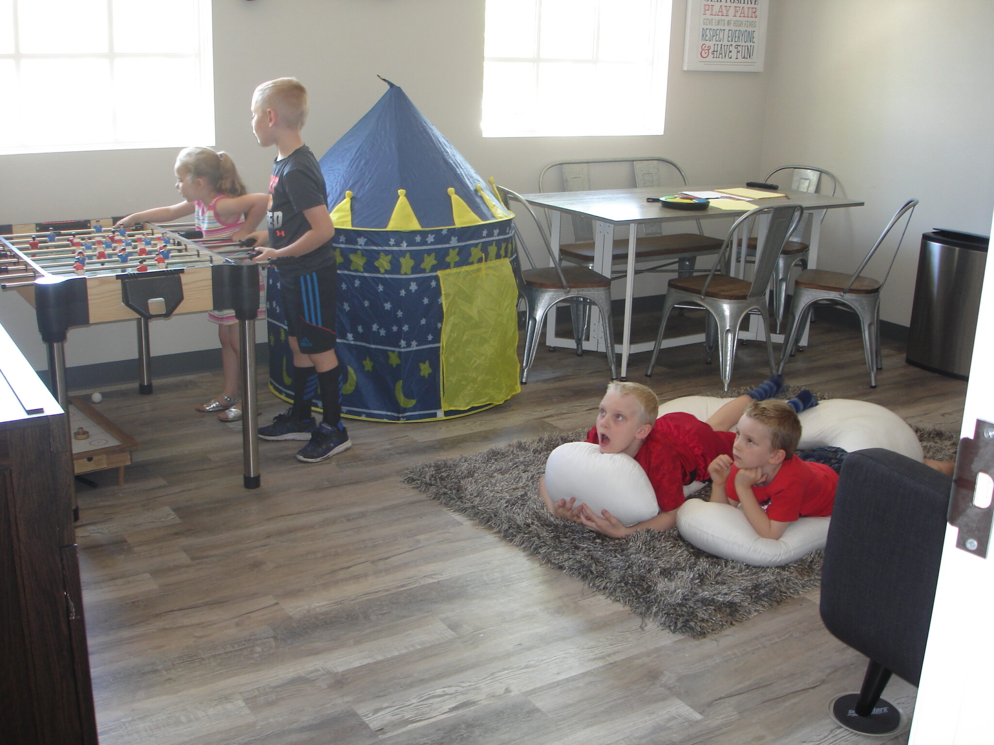 Children playing in Social Lounge